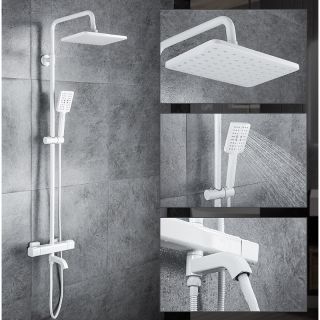 Душевая стойка Gappo G2491-8 с термостатом белый